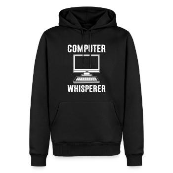 Computer Whisperer Web-Entwickler - Männer Premium Bio Hoodie - Schwarz - Vorne - Nico (187cm)