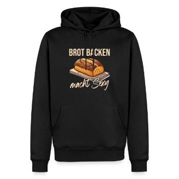 Brot Backen macht Sexy - Männer Premium Bio Hoodie - Schwarz - Vorne - Nico (187cm)