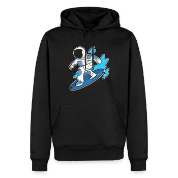 Astronaut Surfer Schwimmer - Männer Premium Bio Hoodie - Schwarz - Vorne - Nico (187cm)