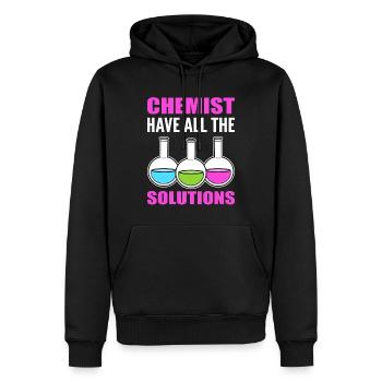 Chemists Have All The Solutions Labortechniker - Männer Premium Bio Hoodie - Schwarz - Vorne - Nico (187cm)