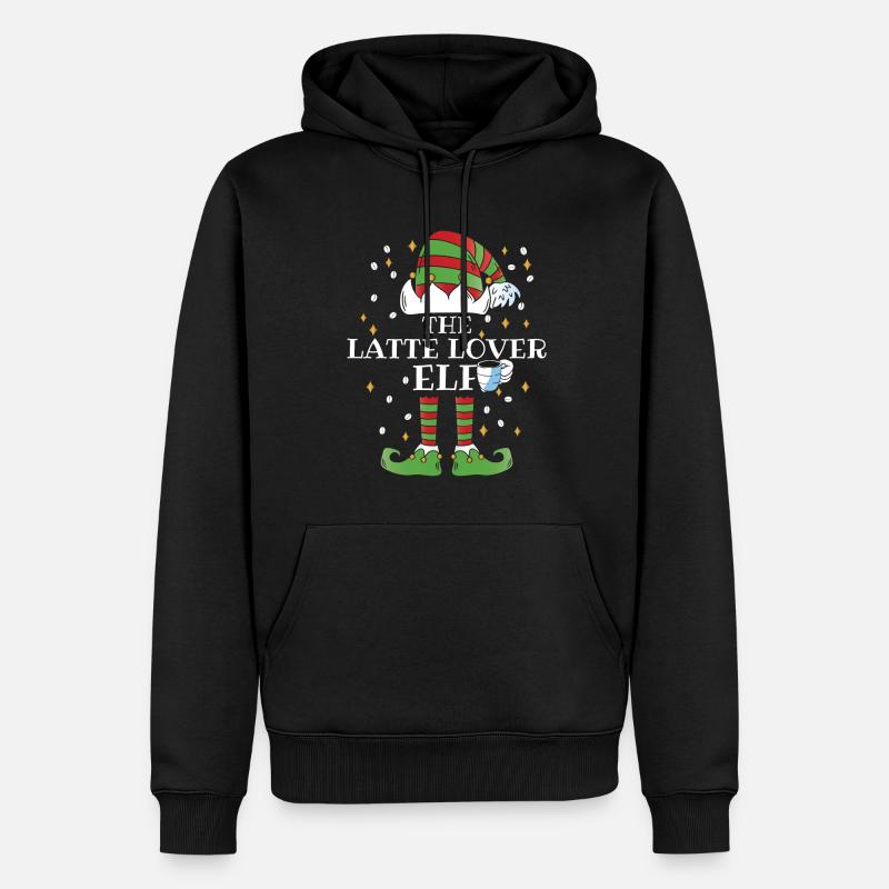Le café Elfe Latte Lover - Sweat à capuche Premium bio Homme - noir