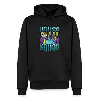Housekeeping Squad, Hotelpersonal, Housekeeping - Männer Premium Bio Hoodie - Schwarz - Vorne - Nico (187cm)