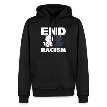 End Racism Anwalt gegen Rassismus - Männer Premium Bio Hoodie - Schwarz - Vorne - Nico (187cm)