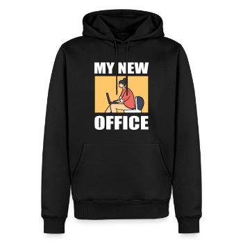 Lustiges Home Office Büroangestellter - Männer Premium Bio Hoodie - Schwarz - Vorne - Nico (187cm)