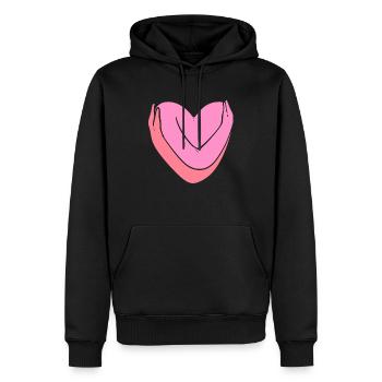Menschliche Hände umarmen sich Pflegekraft - Männer Premium Bio Hoodie - Schwarz - Vorne - Nico (187cm)