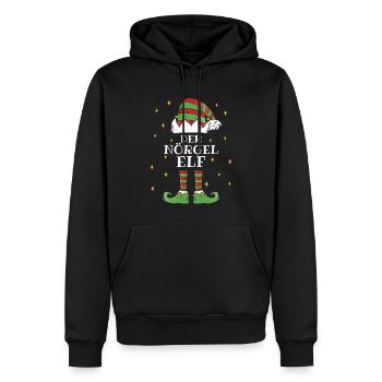 Der Nörgel Elf - Familien Weihnachtsoutfit - Männer Premium Bio Hoodie - Schwarz - Vorne - Nico (187cm)