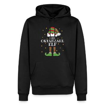 Der Oktanzahl Elf - Familien Weihnachtsoutfit - Männer Premium Bio Hoodie - Schwarz - Vorne - Nico (187cm)