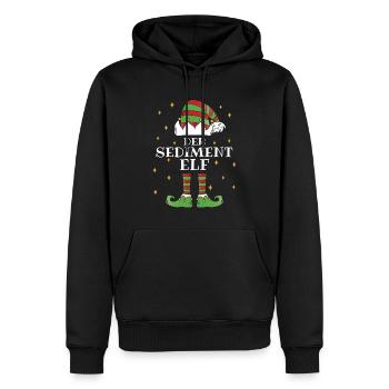 Der Sediment Elf - Familien Weihnachtsoutfit - Männer Premium Bio Hoodie - Schwarz - Vorne - Nico (187cm)