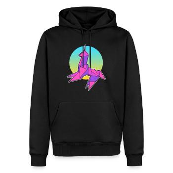 Unicorn Origami Origamist - Männer Premium Bio Hoodie - Schwarz - Vorne - Nico (187cm)