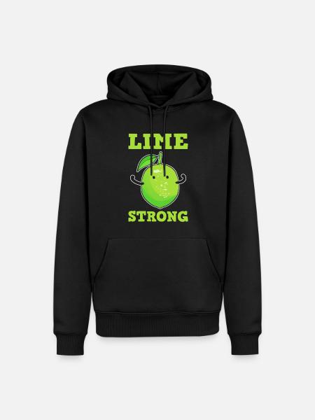Lime Strong Landwirte - Männer Premium Bio Hoodie - Schwarz