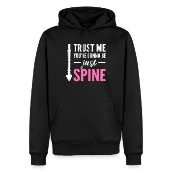 Lustiger Chiropraktiker Physiotherapeut - Männer Premium Bio Hoodie - Schwarz - Vorne - Nico (187cm)