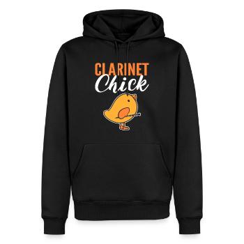 Lustiges Tier mit Klarinette Musiker - Männer Premium Bio Hoodie - Schwarz - Vorne - Nico (187cm)