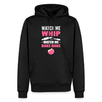 Funny Baking Bäcker - Männer Premium Bio Hoodie - Schwarz - Vorne - Nico (187cm)