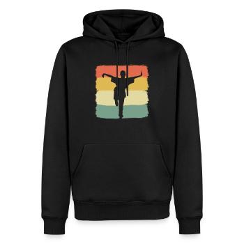 Kung-Fu-Kampf Kampfsportler - Männer Premium Bio Hoodie - Schwarz - Vorne - Nico (187cm)