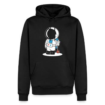 Astronaut spielt Yoyo Astronaut - Männer Premium Bio Hoodie - Schwarz - Vorne - Nico (187cm)