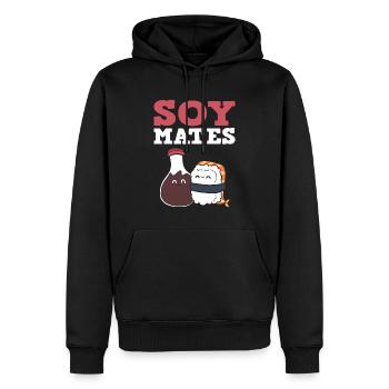 Soy Mates Sushi -Koch - Männer Premium Bio Hoodie - Schwarz - Vorne - Nico (187cm)