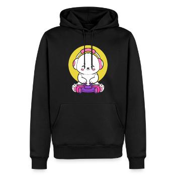 Eisbärenspiele Spieler - Männer Premium Bio Hoodie - Schwarz - Vorne - Nico (187cm)