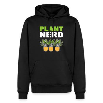 Plant Nerd Ökologe - Männer Premium Bio Hoodie - Schwarz - Vorne - Nico (187cm)