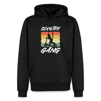 Scooter Gang Roller - Männer Premium Bio Hoodie - Schwarz - Vorne - Nico (187cm)
