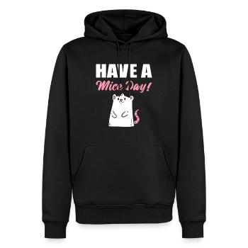 Have A Mice Day! Maus Biologe - Männer Premium Bio Hoodie - Schwarz - Vorne - Nico (187cm)