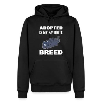 Adopted Is My Favorite Breed Tierretter - Männer Premium Bio Hoodie - Schwarz - Vorne - Nico (187cm)