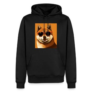 Akita Inu Cool - Akita Inu Dog - Men’s Premium Organic Hoodie - black - Front - Nico (187cm)