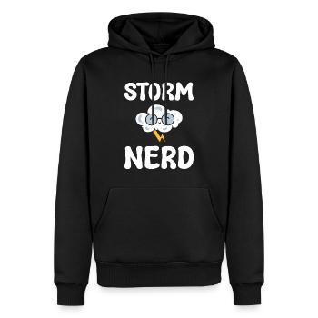 Meteorologie Regen Wetterfrosch - Männer Premium Bio Hoodie - Schwarz - Vorne - Nico (187cm)