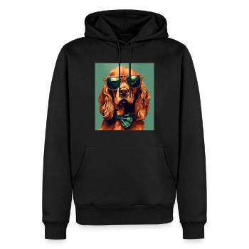 Cocker Spaniel Cool - Cocker Spaniel Hund - Männer Premium Bio Hoodie - Schwarz - Vorne - Nico (187cm)