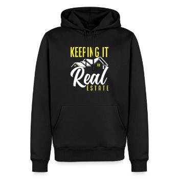 Immobilienmakler Haus Verkäufer - Männer Premium Bio Hoodie - Schwarz - Vorne - Nico (187cm)