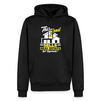 Immobilienmakler Papa Vater Geschenk - Männer Premium Bio Hoodie - Schwarz - Vorne - Nico (187cm)