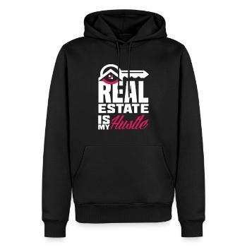 Immobilienmakler Business Job Immobilien - Männer Premium Bio Hoodie - Schwarz - Vorne - Nico (187cm)