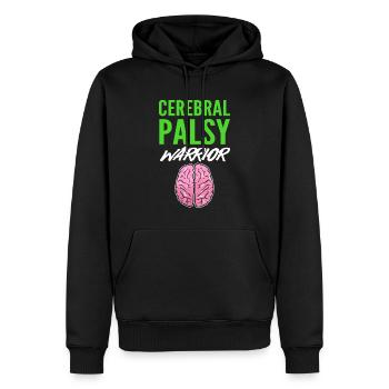 Cerebral Palsy Warrior Genetiker - Männer Premium Bio Hoodie - Schwarz - Vorne - Nico (187cm)