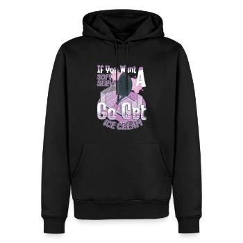 Wenn Sie Einen Weichen Aufschlag Wünschen - Männer Premium Bio Hoodie - Schwarz - Vorne - Nico (187cm)