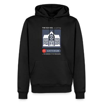 School Call Avoidance Humorous Voicemail Design - Men’s Premium Organic Hoodie - black - Front - Nico (187cm)