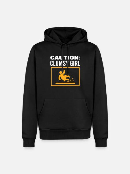 Ungeschicktes Mädchen Hausmeister - Männer Premium Bio Hoodie - Schwarz