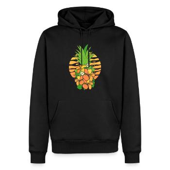 Tropenananas Ananas -Picker - Männer Premium Bio Hoodie - Schwarz - Vorne - Nico (187cm)