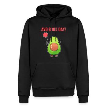 Avo Good Day Vegan - Männer Premium Bio Hoodie - Schwarz - Vorne - Nico (187cm)