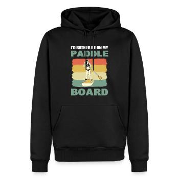I'd Rather Be On My Paddle Board Kanufahrer - Männer Premium Bio Hoodie - Schwarz - Vorne - Nico (187cm)
