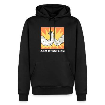 Arm Wrestling Arm drücken - Männer Premium Bio Hoodie - Schwarz - Vorne - Nico (187cm)