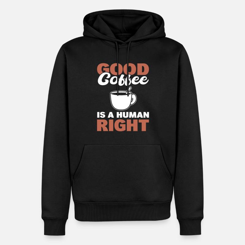 Kaffeetrinker Kaffeeliebhaber - Männer Premium Bio Hoodie - Schwarz