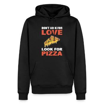 Pizza -Liebhaber Pizzaiolo - Männer Premium Bio Hoodie - Schwarz - Vorne - Nico (187cm)