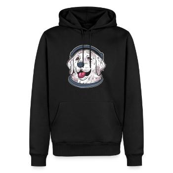 Golden Retriever Astronaut Space Pilot - Männer Premium Bio Hoodie - Schwarz - Vorne - Nico (187cm)