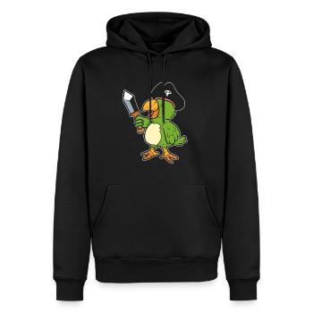 Papageipirat Ornithologe - Männer Premium Bio Hoodie - Schwarz - Vorne - Nico (187cm)