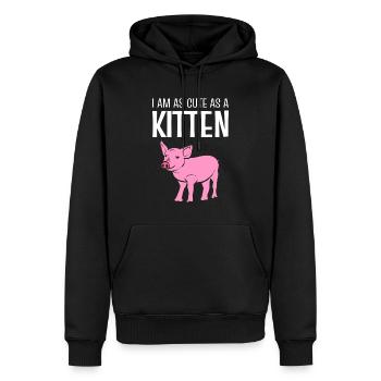 Schweinliebhaber Veganer Aktivist - Männer Premium Bio Hoodie - Schwarz - Vorne - Nico (187cm)