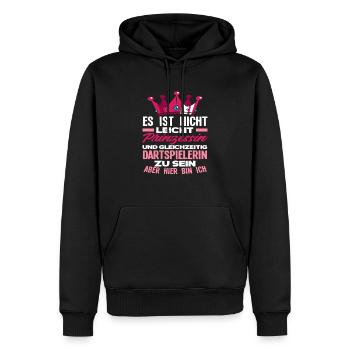 Prinzessin Dart Dartspielerin Geschenkidee - Männer Premium Bio Hoodie - Schwarz - Vorne - Nico (187cm)