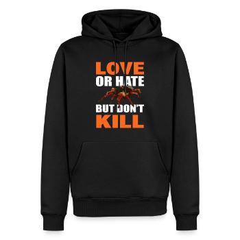Spinnenliebhaber Entomologe - Männer Premium Bio Hoodie - Schwarz - Vorne - Nico (187cm)