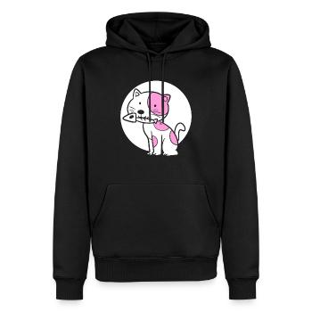 Katzenfischknochen Fischer - Männer Premium Bio Hoodie - Schwarz - Vorne - Nico (187cm)