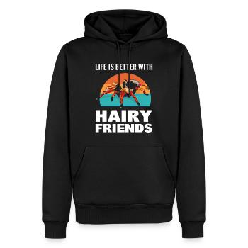 Spinnenliebhaber Spider -Enthusiast - Männer Premium Bio Hoodie - Schwarz - Vorne - Nico (187cm)