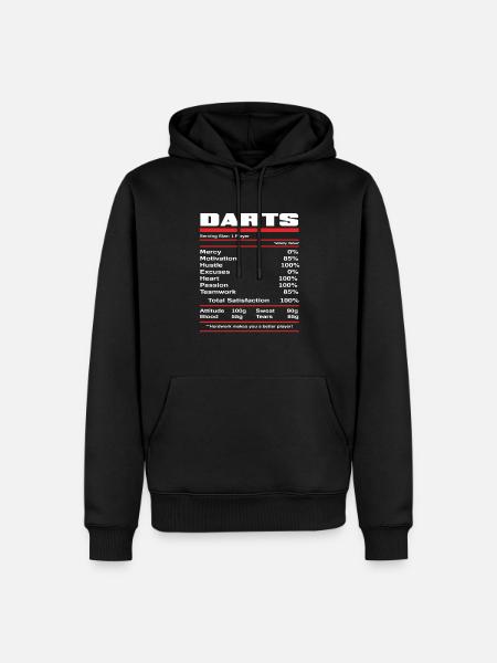 Dart player nutritional values - Men’s Premium Organic Hoodie - black