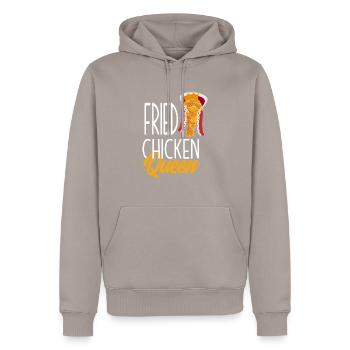 Fried Chicken Queen - Men’s Premium Organic Hoodie - taupe - Front - Nico (187cm)